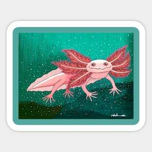 Axolotl Magic Sticker